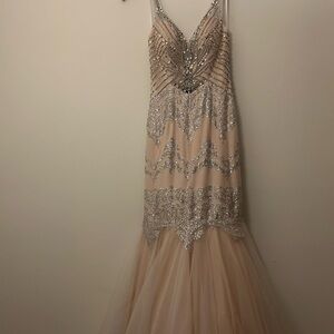 Elegant Sequin Rhinestone Evening Gown